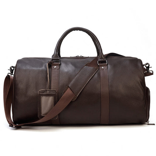 Full Grain Leather Travel & Gym Duffel Bag