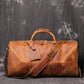 Full Grain Leather Duffel Bag with Shoe Compartment