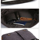 Waxed Canvas & Leather Satchel – Rugged Crossbody Laptop Bag