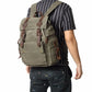 Waxed Canvas & Leather Travel Backpack