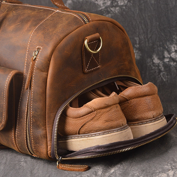 Full Grain Leather Duffel Bag