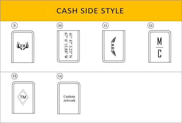 Personalized Leather Money Clip | Custom Engraved | Slim RFID Wallet