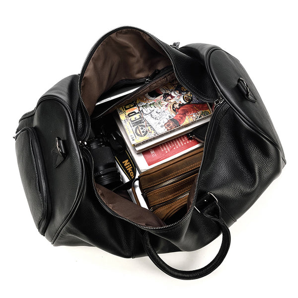 Full Grain Leather Travel & Gym Duffel Bag