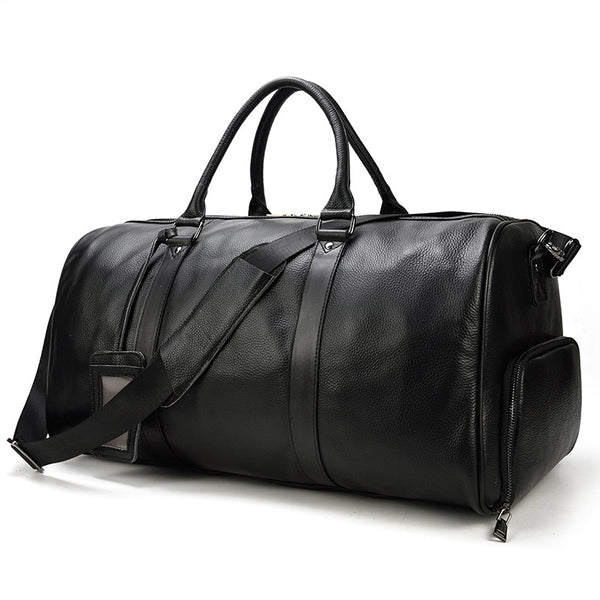 Full Grain Leather Travel & Gym Duffel Bag
