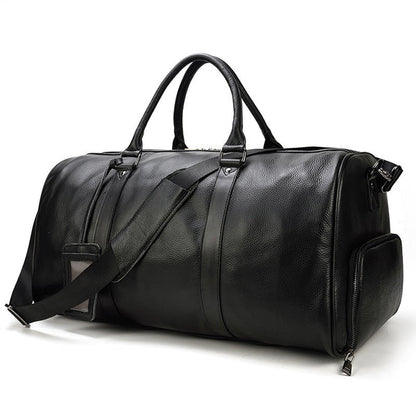 Full Grain Leather Travel & Gym Duffel Bag