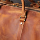 Full Grain Leather Duffel Bag with Shoe Compartment