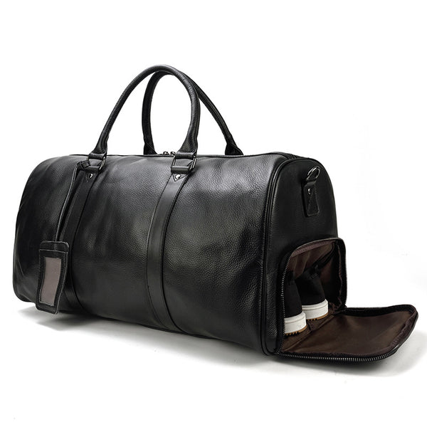Full Grain Leather Travel & Gym Duffel Bag