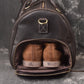 Full Grain Leather Duffel Bag with Shoe Compartment